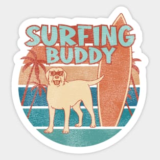 Surfing Buddy Sticker